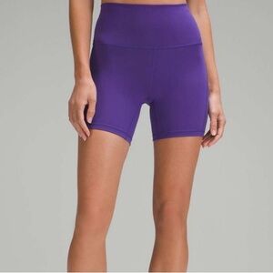 lululemon Wunder Train HR Short 6” w/pockets Petrol Purple W7CPSS NWT Size 12